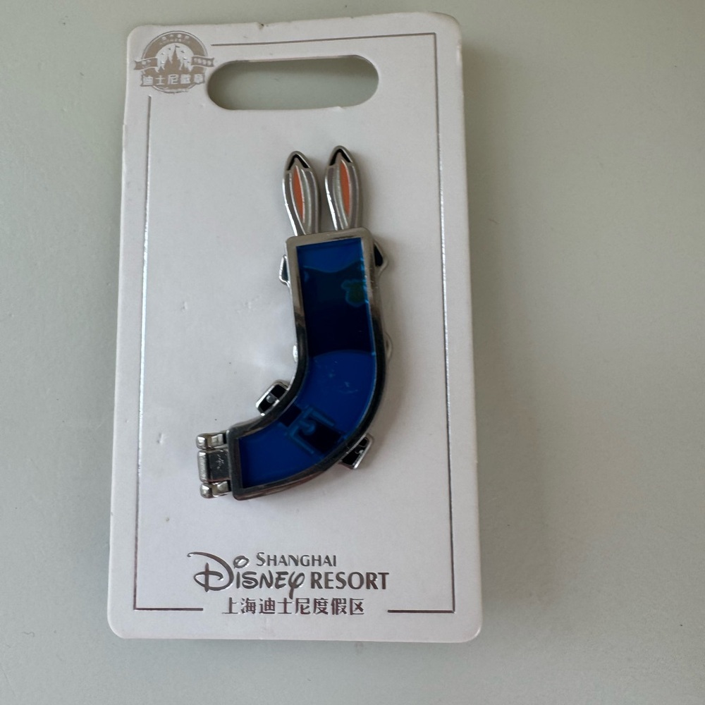 Disney Shanghai Zootopia Judy Hopps Letter J Hinged Pin
